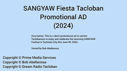 SANGYAW Festival Tacloban Promotional Ad (2024)