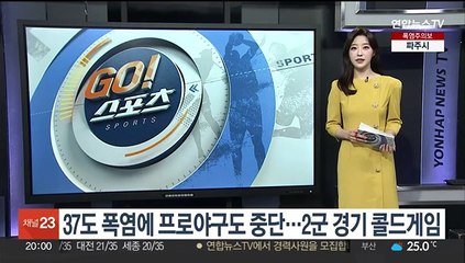 37도 폭염에 프로야구도 중단…2군 경기 콜드게임