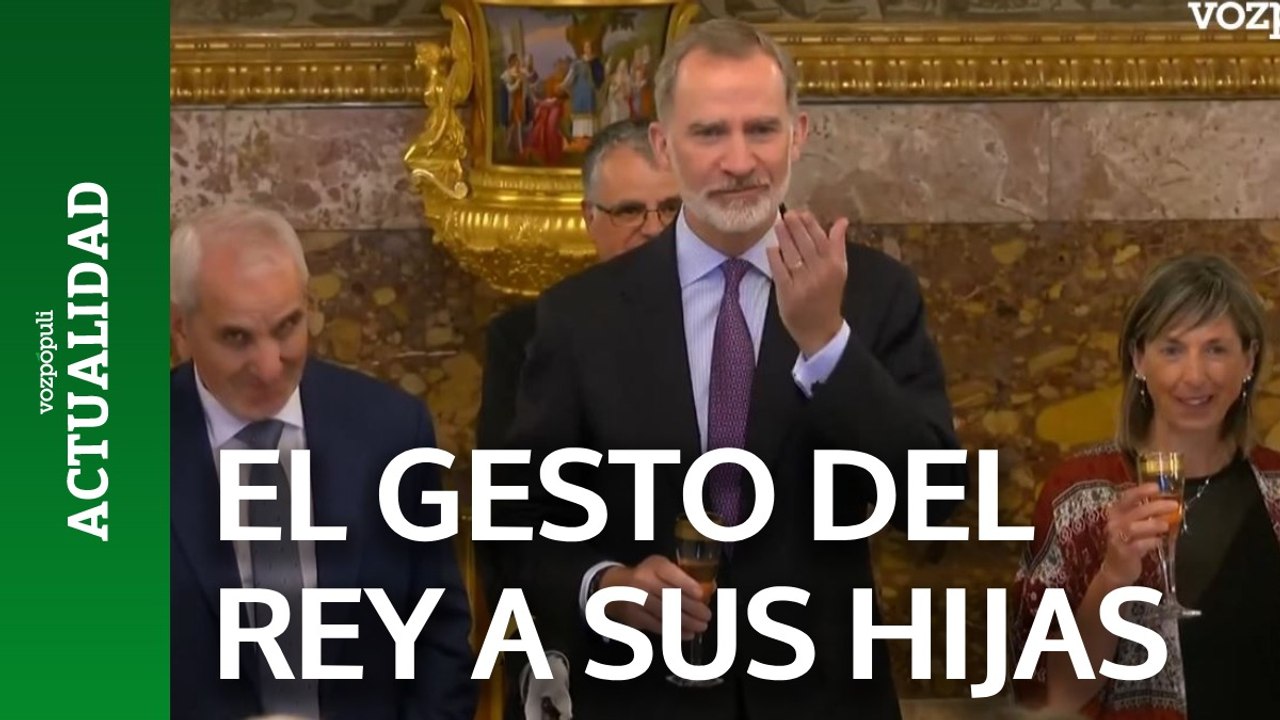 El gesto del Rey Felipe VI a sus hijas tras la sorpresa que le dieron
