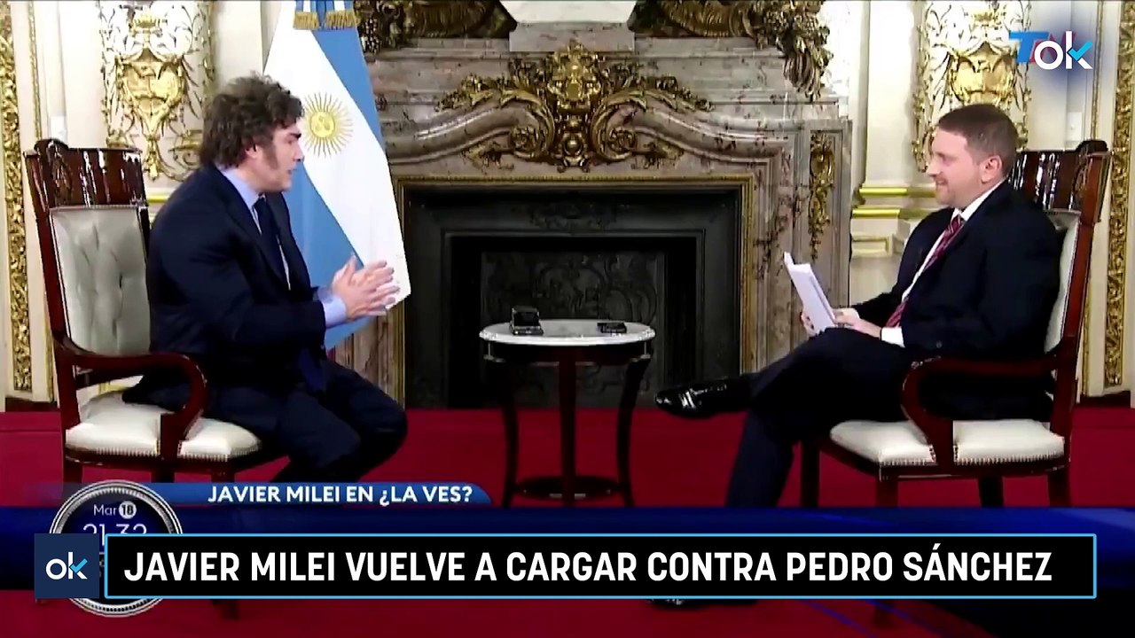 Javier Milei vuelve a cargar contra Pedro Sánchez