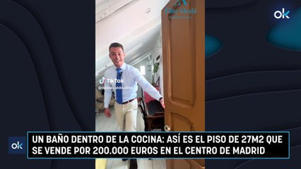 Un baño dentro de la cocina así es el piso de 27m2 que se vende por 200.000 euros en el centro de Madrid