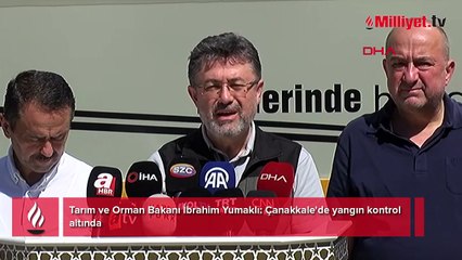 Bakan Yumaklı duyurdu: Çanakkale'de yangın kontrol altında