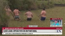 Así buscan a Loan efectivos de la policía rural de Corrientes en un pantanal