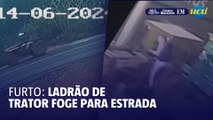 Homem furta trator e foge para estrada