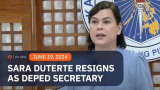 VP Sara Duterte resigns as DepEd secretary 