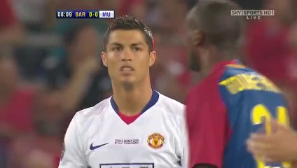شوط الأول 1 من مباراة برشلونة و مانشستر يونايتد نهائي دوري ابطال اوروبا 2008/2009