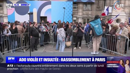 Download Video: Viol à Courbevoie: un rassemblement se tient à Paris en soutien à la jeune fille