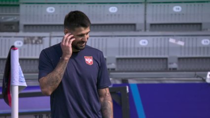 Serbia training ahead of Slovakia group game