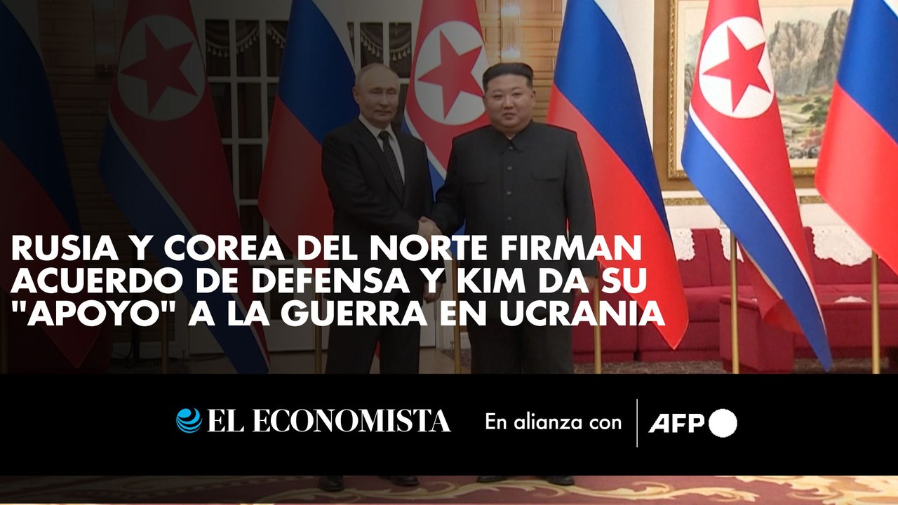 Rusia y Corea del Norte firman acuerdo de defensa y Kim da su "apoyo" a la guerra en Ucrania