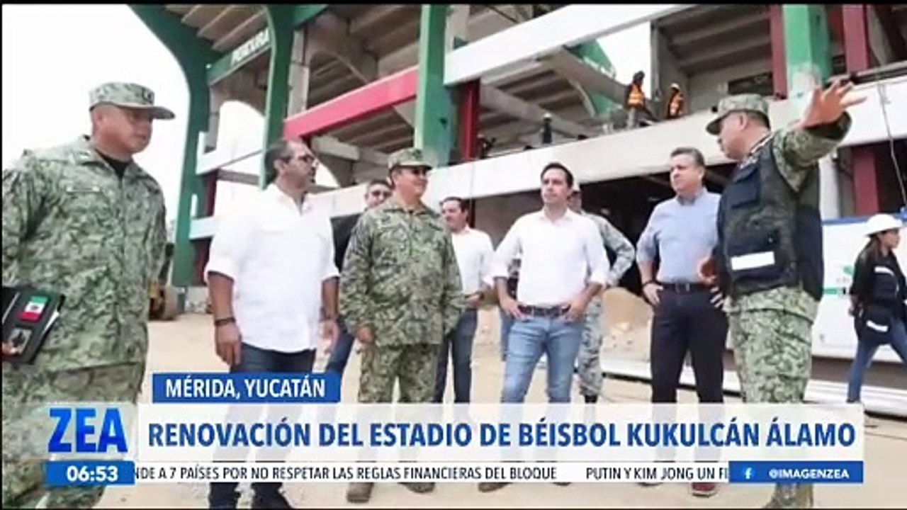 Mauricio Vila supervisa la remodelación del Estadio de Béisbol Kukulcán Álamo