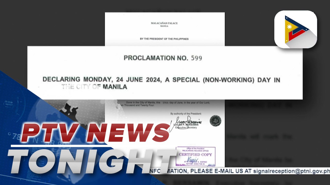 June 24 declared special non-working day in Manila; PBBM inks several laws