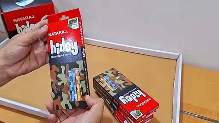 Unboxing and Review of Latest Nataraj hidey camouflage pencils super dark pencils