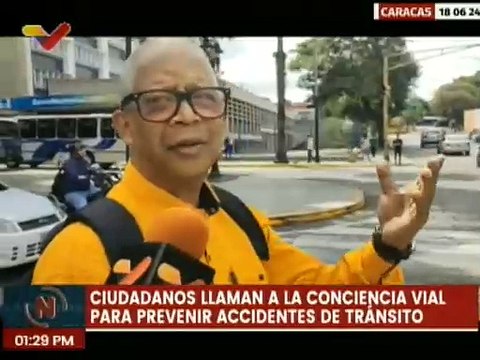 Caraqueños hacen un llamado al cumplimiento de las normas de tránsito para prevenir accidentes viales