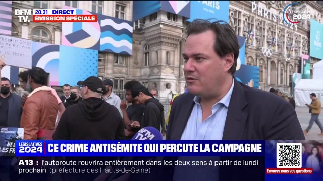 La France insoumise est un parti antisémite , pour Benjamin Cymerman, vice-président du collectif Nous Vivrons et organisateur du rassemblement contre l'antisémitisme à Paris