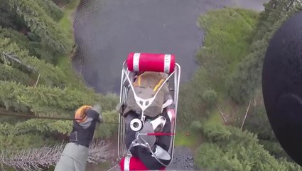 Moment father, daughter and pet dog rescued from Oregon’s Deschutes forest by helicopter