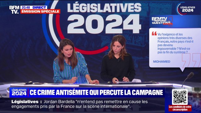 Prisca Thevenot répond à la question d'un auditeur de BFMTV sur le fait que le pays est devenu ingouvernable