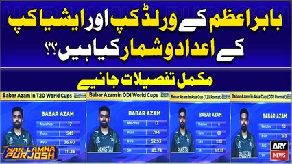 Babar Azam kay WorldCup Aur Asia Cup kay Stats Kiya Hain?