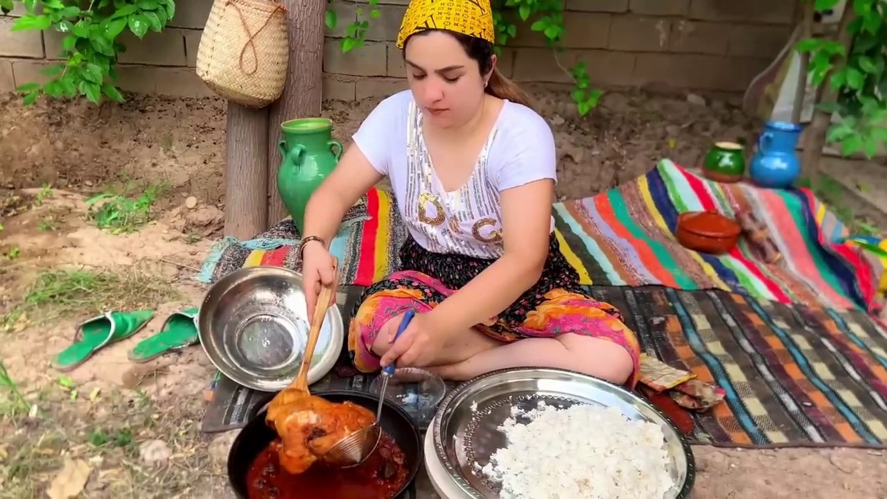 Extreme Country Arabic stuffed chicken recipe cooking in town | town cooking