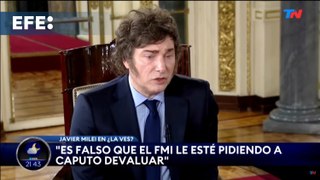 Milei destaca el apoyo del FMI y el Banco Mundial mientras niega presiones de devaluación