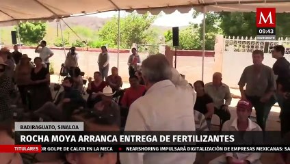 Rubén Rocha arranca entrega de insumos para "Fertilizantes para el Bienestar"