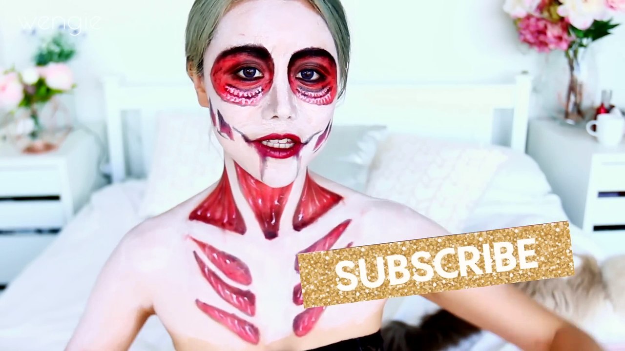 Boyfriend Does My Makeup Halloween Edition ♥ Attack On Titan Annie Makeup Transformation ♥ Wengie