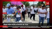 Habitantes de Tila marchan exigiendo mayor seguridad para regresar a sus hogares