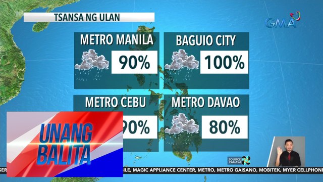 Ulang dulot ng #Habagat at mga local thunderstorm, mararanasan sa bansa ngayong araw - Weather update today as of 6:16 a.m. (June 20, 2024) | Unang Balita