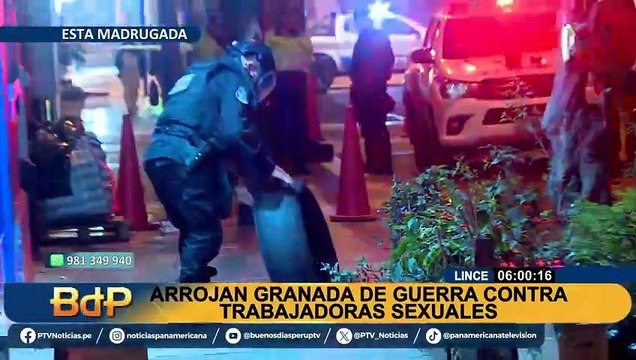 ¡Les lanzaron una granada de guerra!: Trabajadoras sexuales en Lince encuentran artefacto explosivo en su zona