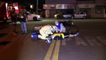 Motociclista fica ferido após colidir contra Montana no Periolo