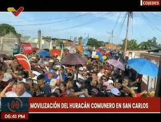 Movilización del huracán comunero en San Carlos recibe con alegría a la Vpdta. Delcy Rodríguez