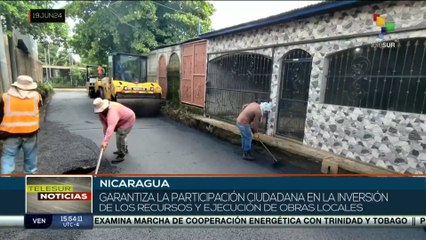 Gobierno de Nicaragua emite el programa "Calles para el pueblo"