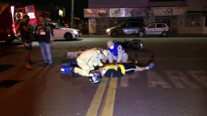 Ciclista é socorrida após colisão com HB20 no Cancelli