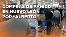 Compras de pánico en Nuevo León por la llegada de la Tormenta Tropical 
