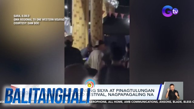 Lalaking hinampas ng silya at pinagtulungan sa gitna ng food festival, nagpapagaling na | Balitanghali