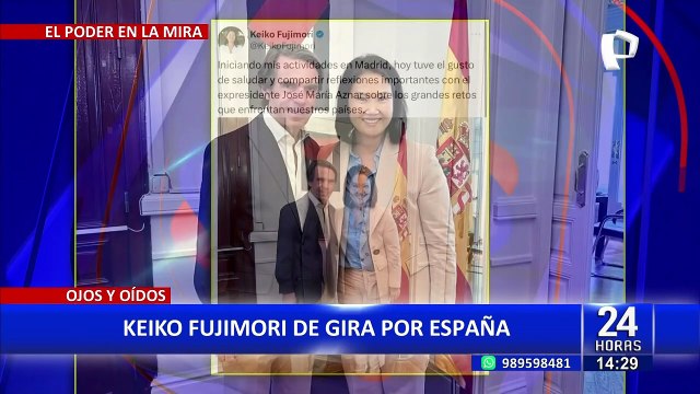 Keiko Fujimori comparte actividades políticas durante su gira por España