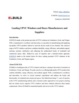 Best UPVC Windows and Doors Manufacturers