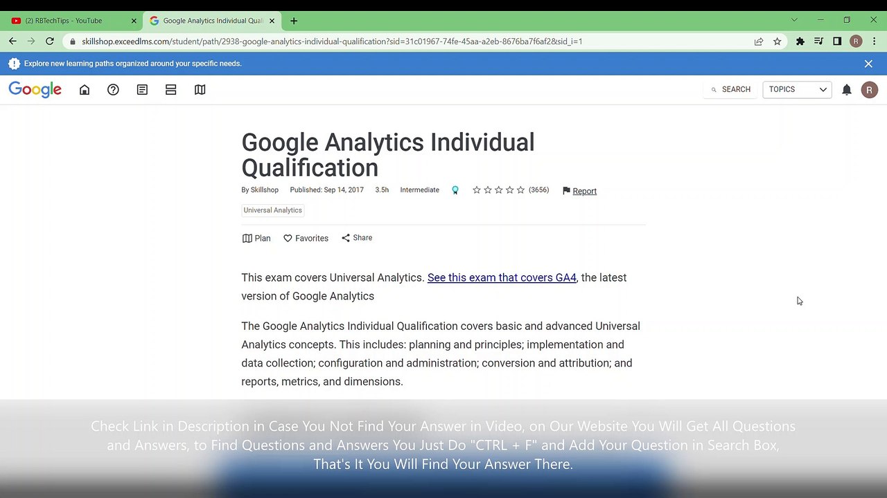 Google Analytics Individual Qualification Certification Answers 2024