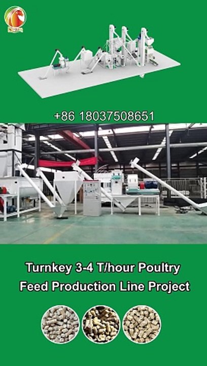 3-4 T/H Animal Feed Pellet Production Mill Plants for sale - www.feedmakingmachines.com #feedmill