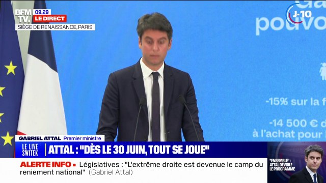 Gabriel Attal: Pas de hausse d'impôts, quoi qu'il arrive