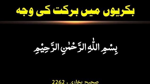 Bakriyon mein barkat ki wajah | Sahih Bukhari Hadees in urdu