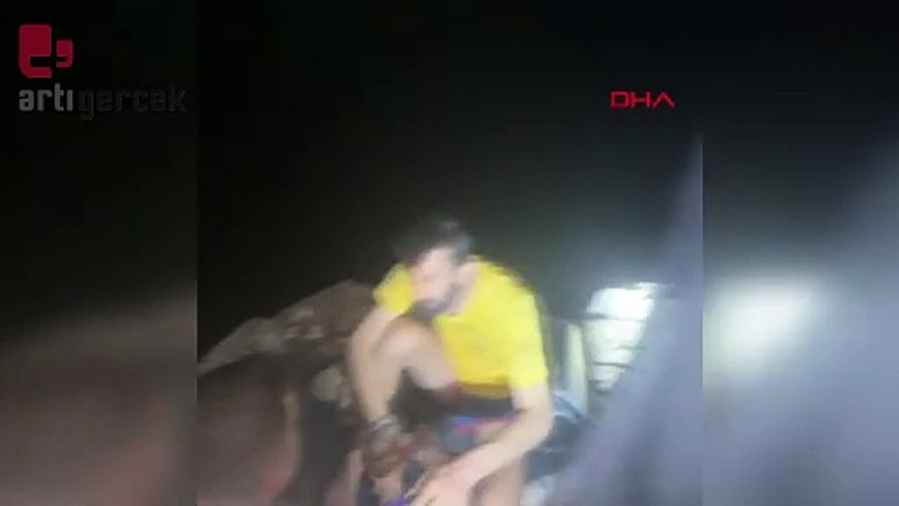 Kestel Dağı Milli Parkı'nda kaybolup, kanyonda mahsur kalan 5 kişiyi ekipler kurtardı