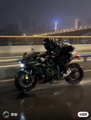 Cycling Through the City at Night 