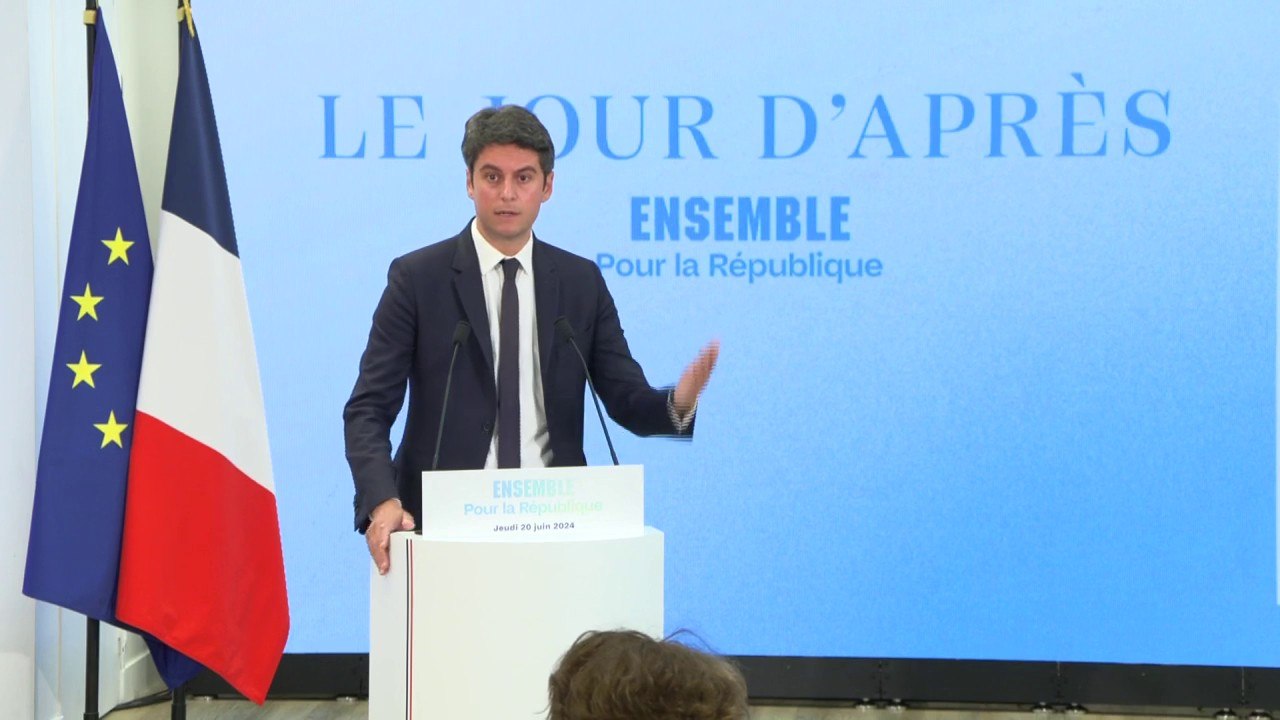 "Il faut qu'ils votent utile dès le premier tour des élections législatives": Gabriel Attal estime que la coalition de gauche "est loin d'être le meilleur barrage" à l'extrême-droite
