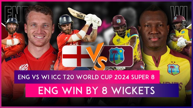 ENG vs WI ICC T20 World Cup 2024 Super 8 Stat Highlights: England Beat West Indies By Eight Wickets