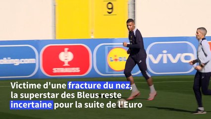 Euro de football: Mbappé s'entraîne à part après sa fracture du nez