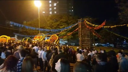 Festa da Fogueira incendeia noite na Paróquia São João Batista em Cascavel