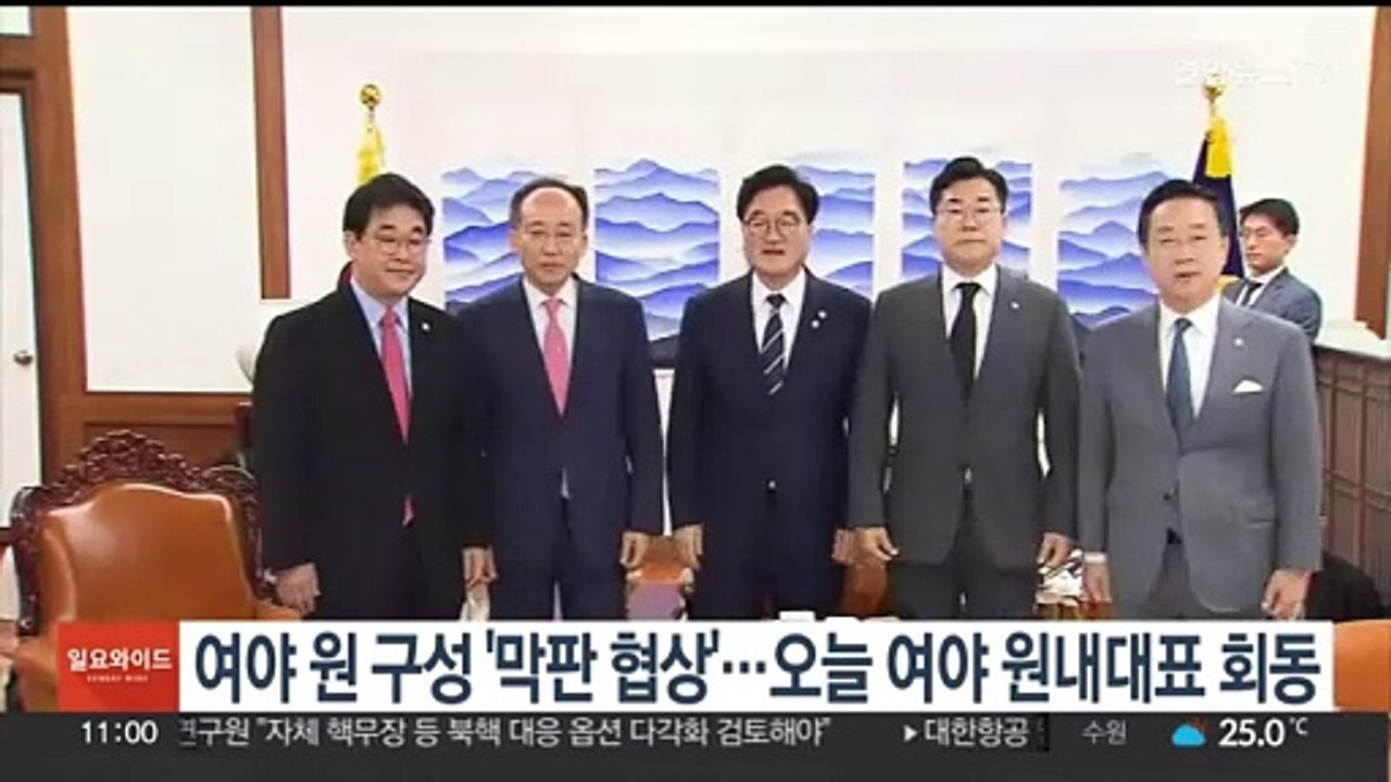 여야 원 구성 '막판 협상'…오늘 여야 원내대표 회동