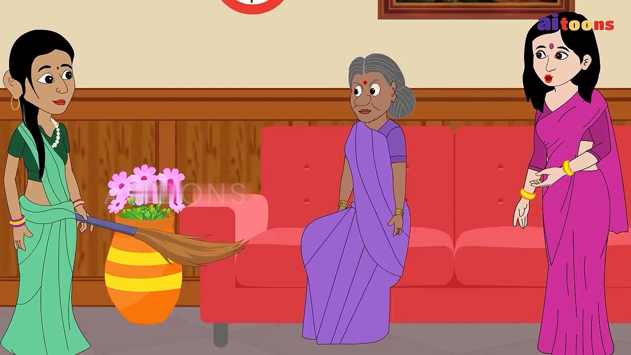 Kahani नौकरानी - Hindi Kahaniya _ Bedtime Moral Stories _ Hindi Fairy Tales _ Funny Story _ Dadimaa(720P_HD)