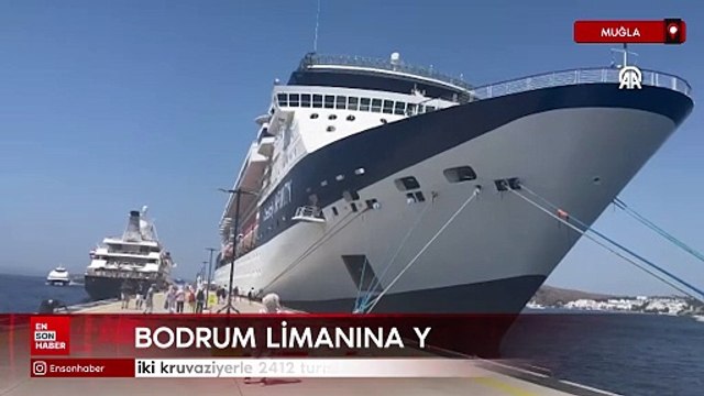 Bodrum'a iki kruvaziyerle 2412 turist geldi