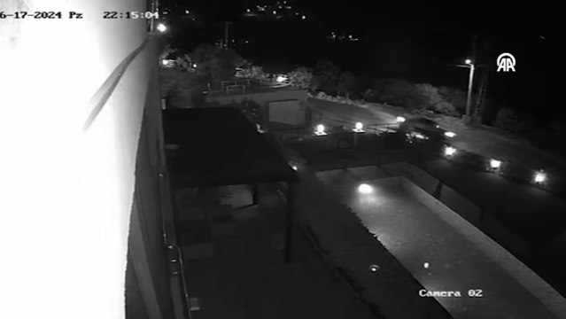 Bodrum'da bir kişinin öldüğü trafik kazası güvenlik kamerasında